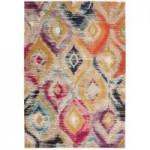 Colores 8 Rug Orange, Red, Yellow and Blue