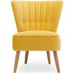 Isla Velvet Cocktail Chair – Citrus Yellow