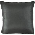 Essentials Large Faux Silk Black Cushion Cover Black