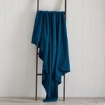 Chenille Basketweave 130cm x 180cm Throw Teal (Blue)