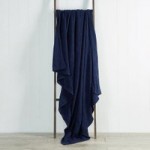 Chenille Basketweave 130cm x 180cm Throw Navy