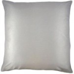 Essentials Large Faux Silk Silver Cushion Silver