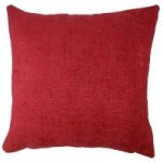 Large Chenille Orlando Red Cushion Cover Red