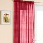 Casablanca Slot Top Voile Curtains Red