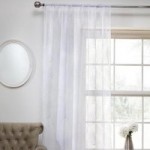 Fern White Slot Top Voile Curtains White