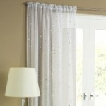 Starlight Slot Top Voile Curtains White