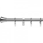 Trumpet Extendable Chrome Curtain Pole Dia. 16/19mm Chrome