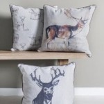 Gallery Direct Stag Studies Natural Cushion White