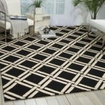 Black Linear 4 Rug Black/White