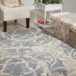 Ivory and Blue Maxell 10 Rug Blue/Natural