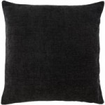 Large Chenille Black Cushion Black