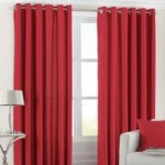 Fiji Red Eyelet Curtains Red