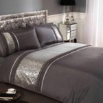 Rapport Home Ritz Silver Duvet Cover and Pillowcase Set Brown