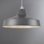 Oversized Grey Galley Easy Fit Pendant Grey
