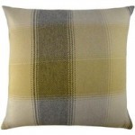 Jacob Ochre Check Cushion Cover Ochre Yellow and Grey