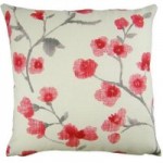 Naomi Red Floral Cushion Cover Red