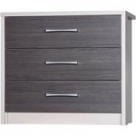 Avola Grey 3 Drawer Chest Cream