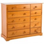 Baltic 10 Drawer Chest Natural