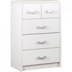 Charles 5 Drawer Chest White