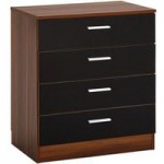 Ottawa Black and Walnut 4 Drawer Chest Black