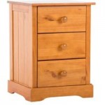 Baltic 3 Drawer Bedside Table Natural