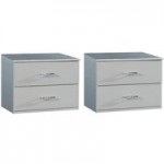 Set of 2 Medina Bedsides White