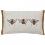 Bees Rectangular Cushion Natural