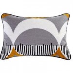 Elements Abstract Rectangular Cushion Grey / White