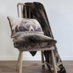 Gallery Direct Lazy Bear Cushion Brown