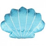 Mermaid Shell Cushion Blue