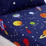 Space Navy Fitted Sheet Navy (Blue)