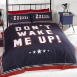 Rapport Home Don’t Wake Me Up Navy Duvet Cover and Pillowcase Set Blue