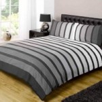 Rapport Home Soho Black Duvet Cover and Pillowcase Set Black/Grey