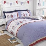 Rapport Home Beach Huts Duvet Cover and Pillowcase Set Blue