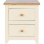 Jamestown 2 Drawer Bedside Table Cream