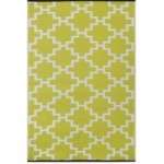 Solitude Celery Green and White Rug Green