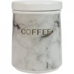 Marble Effect Coffee Canister Black & White