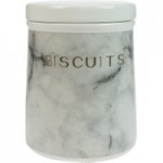 Marble Effect Biscuit Canister Black & White