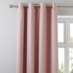 Tyla Pink Blackout Eyelet Curtains Pink