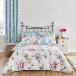 Heavenly Hummingbird Reversible Duck Egg Duvet Cover and Pillowcase Set Duck Egg (Blue)