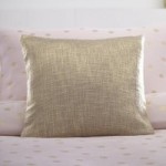 Gold Knitted Filled Cushion Gold
