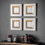 Phantom Set of 4 Wall Mirrors Gold