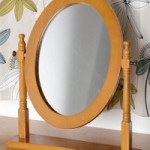 Contessa Natural Dressing Table Mirror Brown