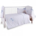 Clair de Lune Blue Stardust 3 Piece Cot Bedding Set Blue