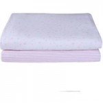 Clair de Lune Pack of 2 Printed Pink Moses Sheets Pink