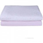 Clair de Lune Pack of 2 Printed Pink Pram or Crib Sheets Pink