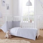 Clair de Lune Barley Bebe Grey 2 Piece Quilt and Bumper Set Grey