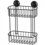 2 Tier Black Wire Suction Caddy Black