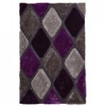 Think Noble House 9247 Grey and Purple Rug Grey