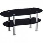 Colby Black Glass Coffee Table Black